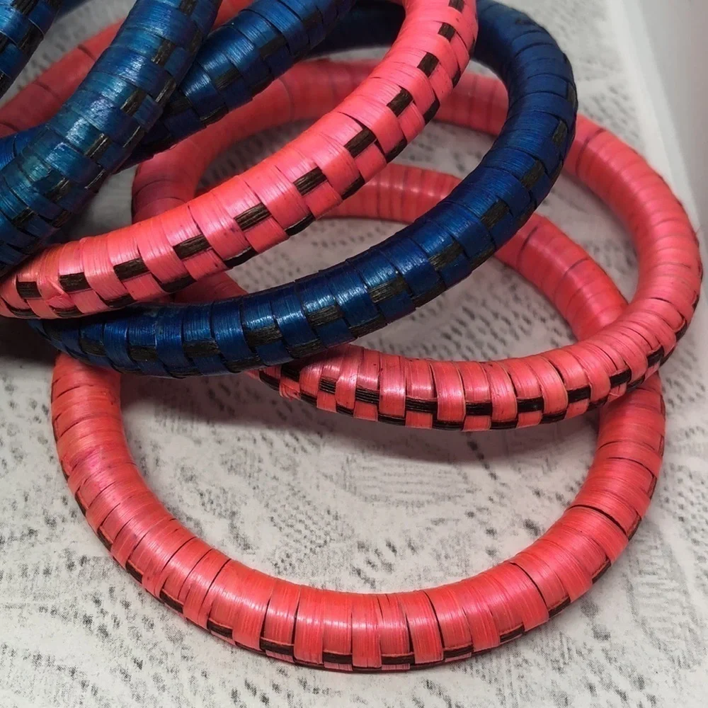 Huge bundle lot 12 bangle bracelets boho festival stackable layer colorful.
